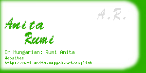 anita rumi business card